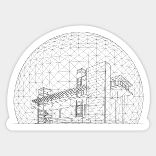 Richard Buckminster Fuller • Montreal Biosphere Sticker